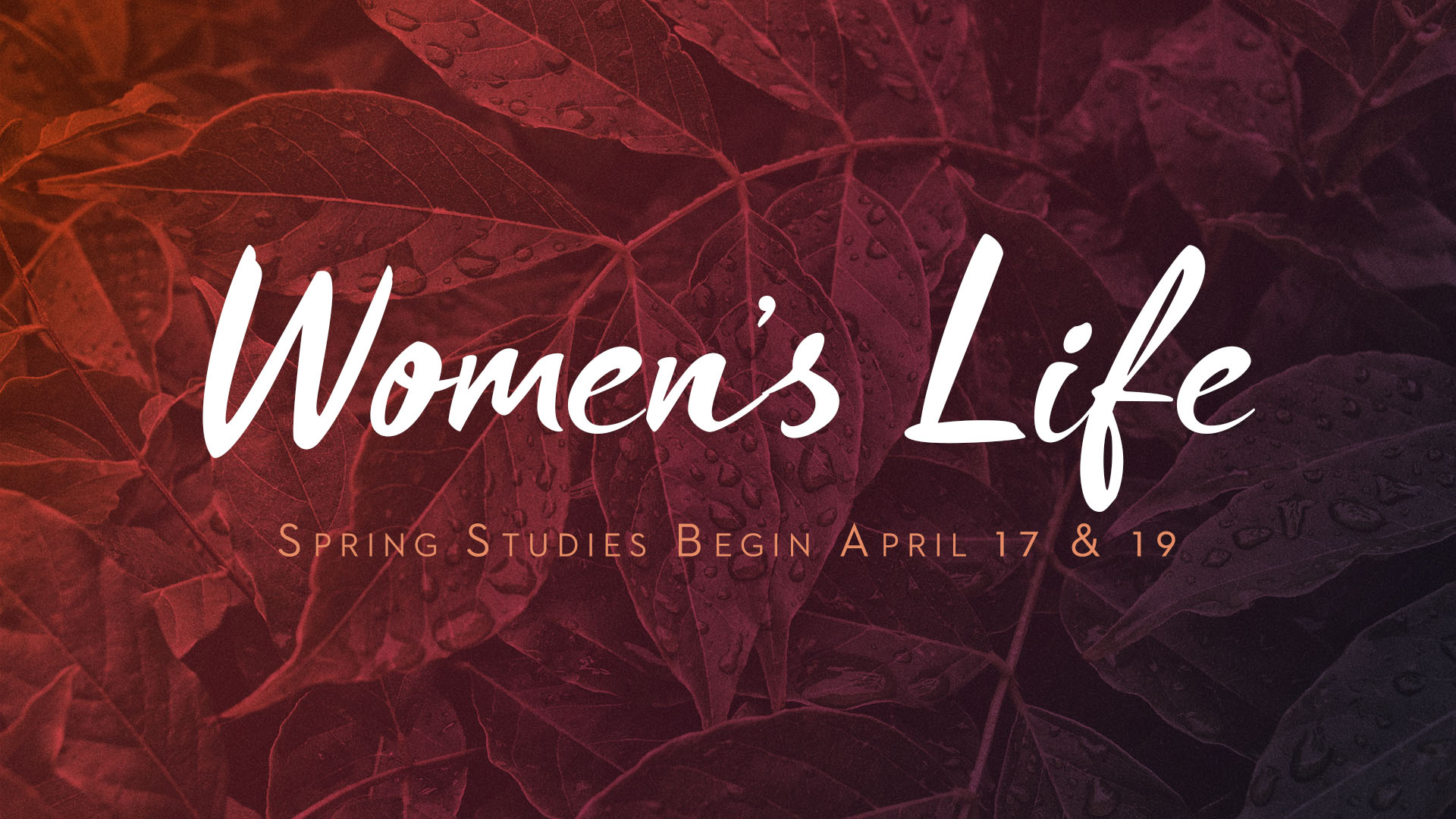 2018 :: Women's Life Spring Study